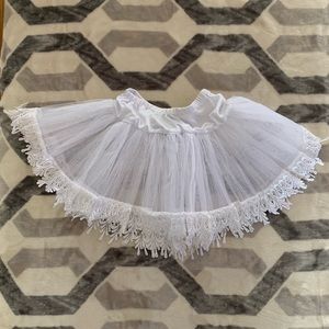 White Tulle Petticoat with Lace